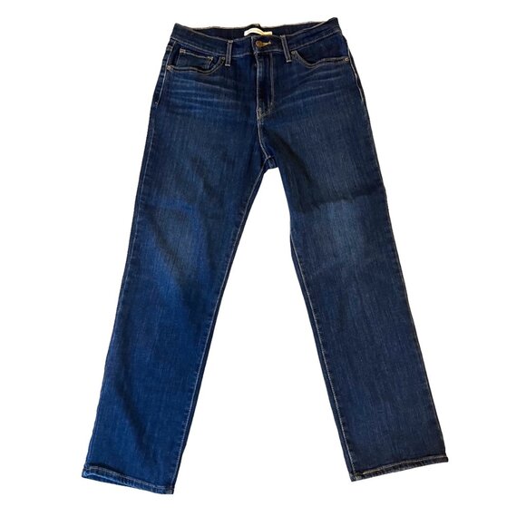 Levi’s high rise straight crop jeans women's size 29 dark rinse - Picture 1 of 10